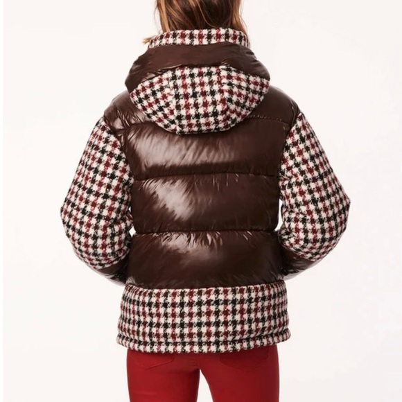 Bernardo Brown and Red Checkered Puffer Jacket - Picture 2 of 2